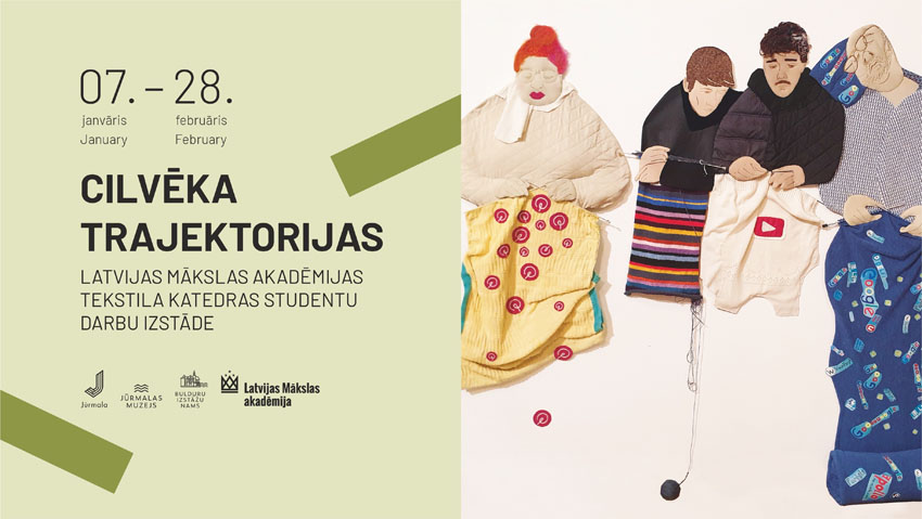 Latvijas Mākslas akadēmijas Tekstila katedras studentu darbu izstāde CILVĒKA TRAEKTORIJAS