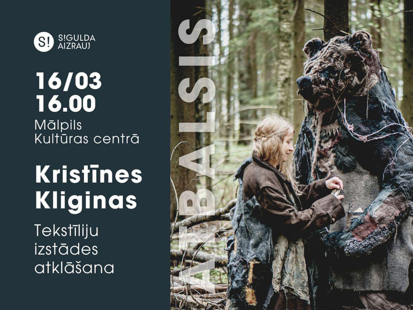 Kristīnes Kliginas tekstiliju izstāde ATBALSIS