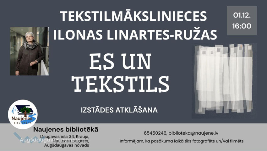 Ilonas Linartes-Ružas izstāde ES UN TEKSTILS