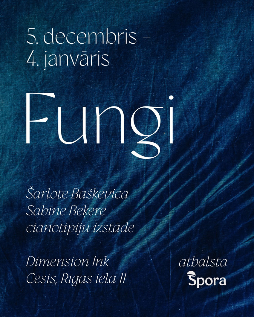 Šarlotes Baškevicas un Sabīnes Beķeres cianotipiju izstāde FUNGI